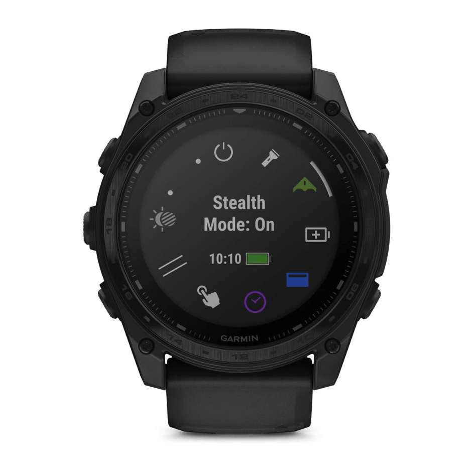 Годинник-навігатор Garmin Tactix 8 Solar 51мм з чорним силіконовим ремінцем 010-03407-01