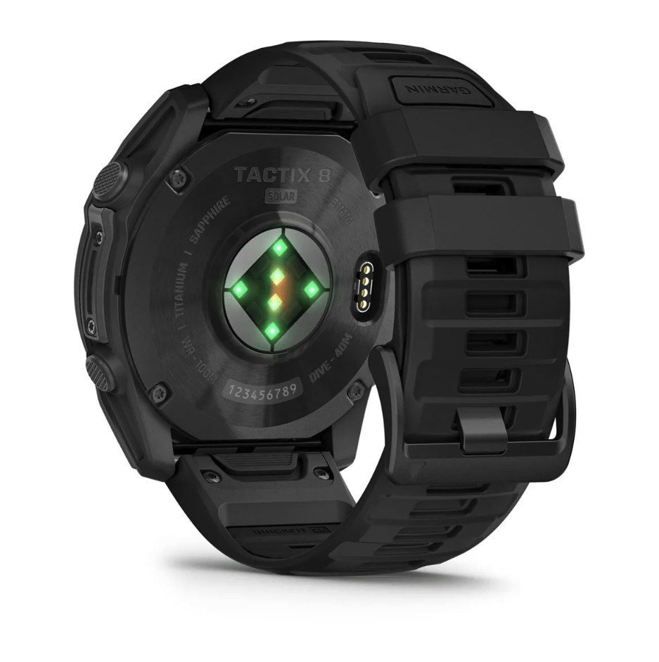 Годинник-навігатор Garmin Tactix 8 Solar 51мм з чорним силіконовим ремінцем 010-03407-01