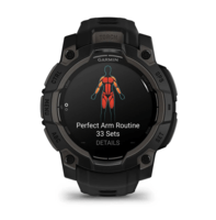 Годинник-навігатор Garmin Instinct 3 Amoled 45мм Black з чорним силіконовим ремінцем 010-02936-00
