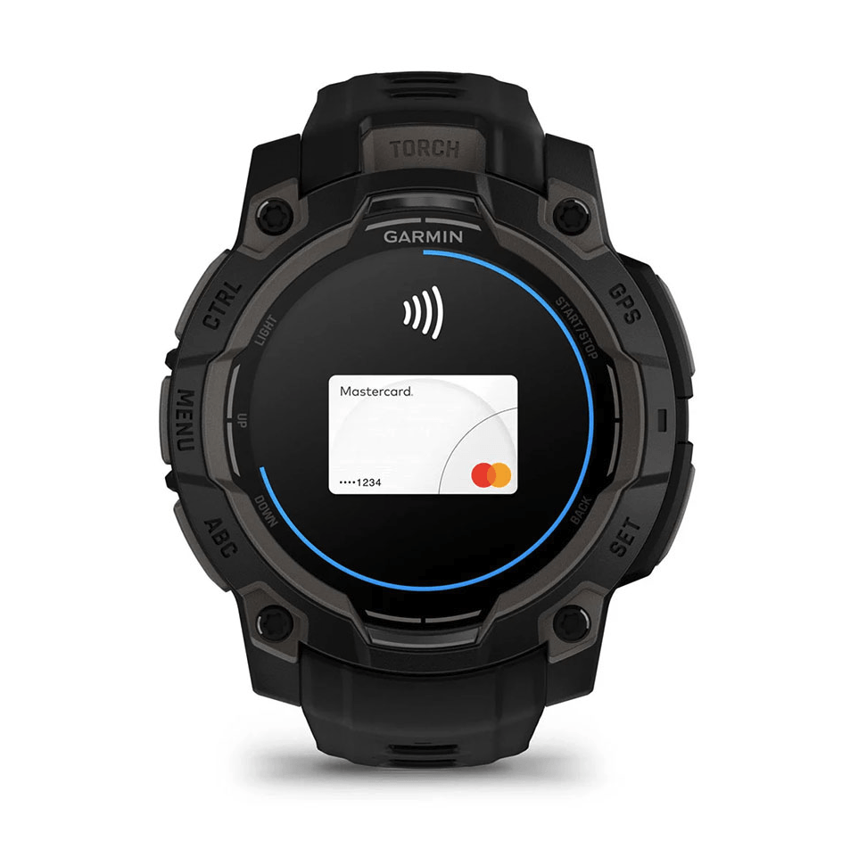 Годинник-навігатор Garmin Instinct 3 Amoled 45мм Black з чорним силіконовим ремінцем 010-02936-00