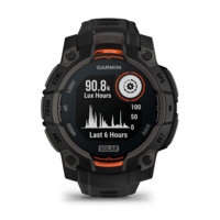 Годинник-навігатор Garmin Instinct 3 Solar 45мм Black з чорним силіконовим ремінцем 010-02934-00