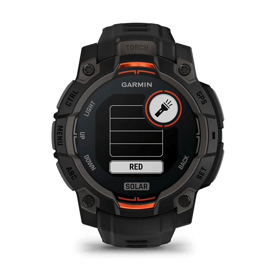 Годинник-навігатор Garmin Instinct 3 Solar 45мм Black з чорним силіконовим ремінцем 010-02934-00