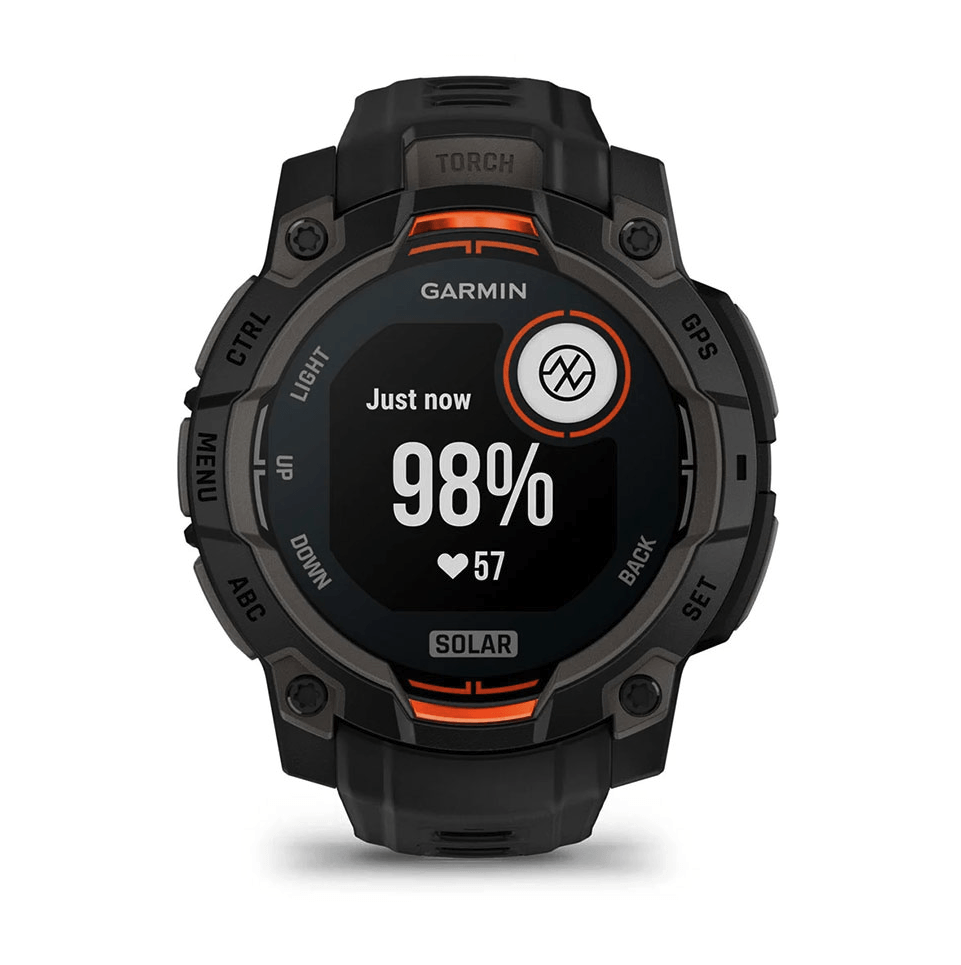 Годинник-навігатор Garmin Instinct 3 Solar 45мм Black з чорним силіконовим ремінцем 010-02934-00