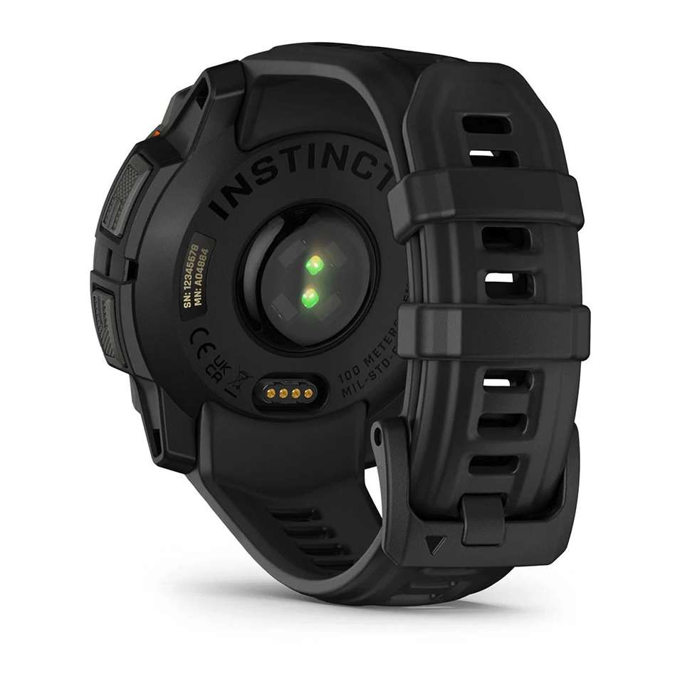 Годинник-навігатор Garmin Instinct 3 Solar 45мм Black з чорним силіконовим ремінцем 010-02934-00