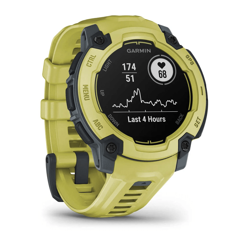 Годинник-навігатор Garmin Instinct E Electric Lime 45мм з жовтим силіконовим ремінцем 010-02933-01