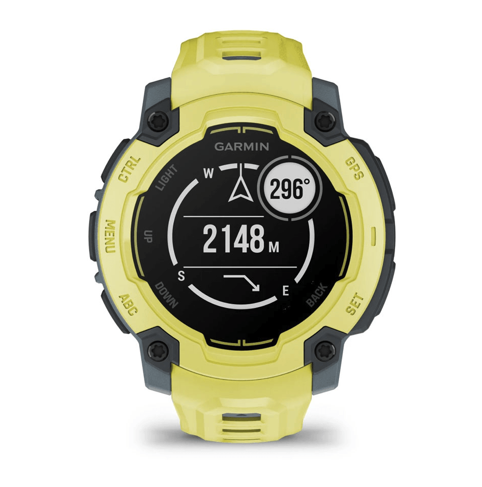 Годинник-навігатор Garmin Instinct E Electric Lime 45мм з жовтим силіконовим ремінцем 010-02933-01