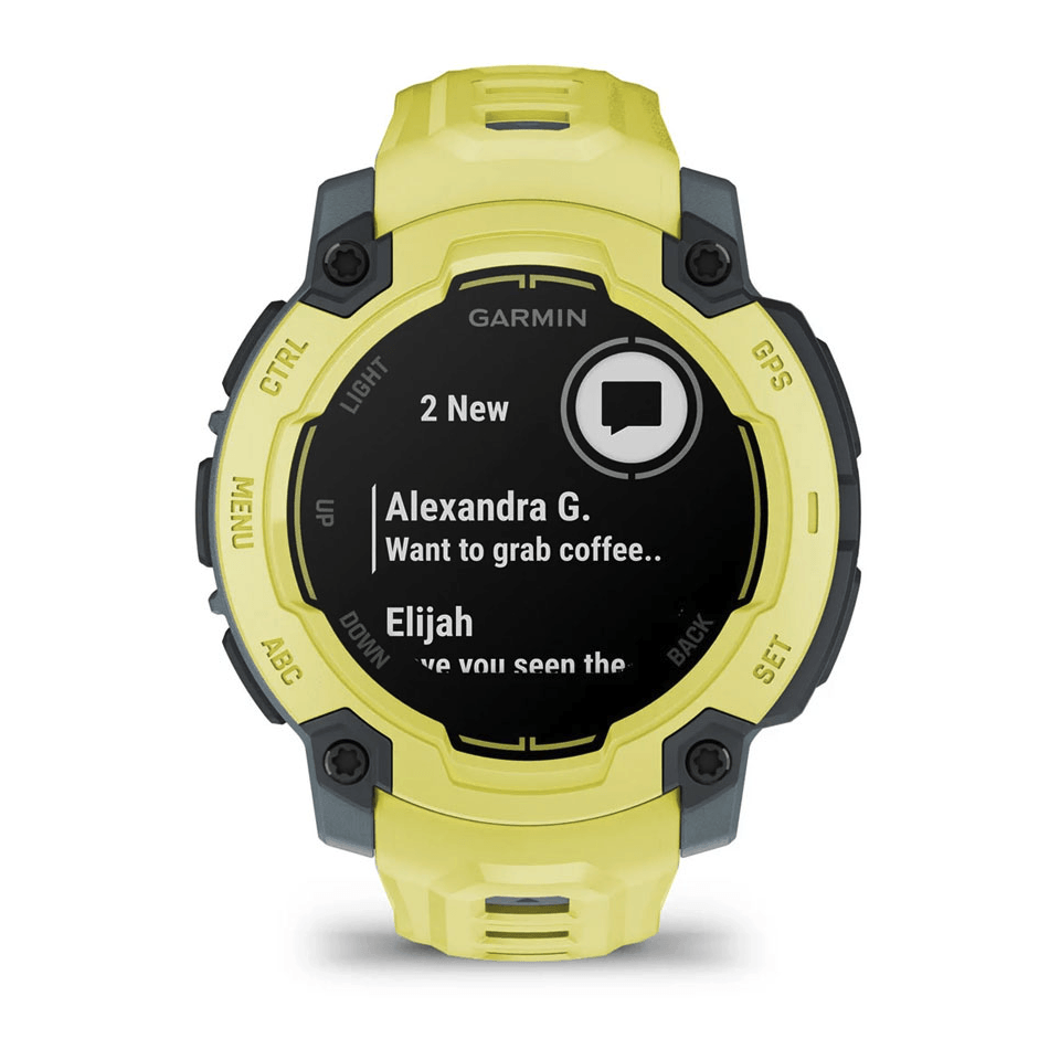 Годинник-навігатор Garmin Instinct E Electric Lime 45мм з жовтим силіконовим ремінцем 010-02933-01
