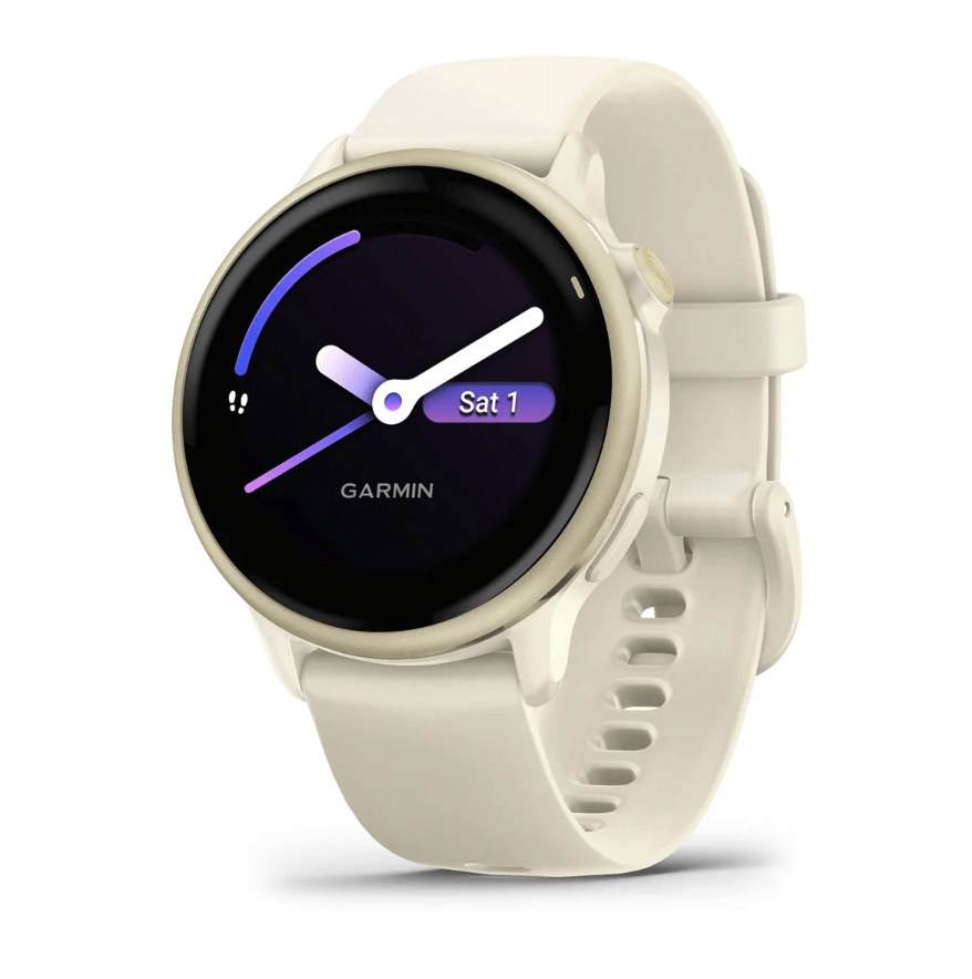 Фітнес годинник Garmin Vivoactive 6 Lunar Gold із силіконовим ремінцем 010-02985-01
