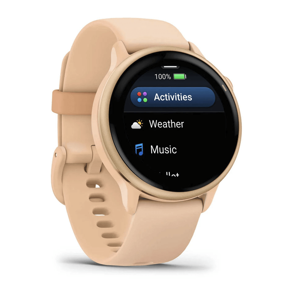 Фітнес годинник Garmin Vivoactive 6 Metallic Pink Dawn із силіконовим ремінцем 010-02985-03