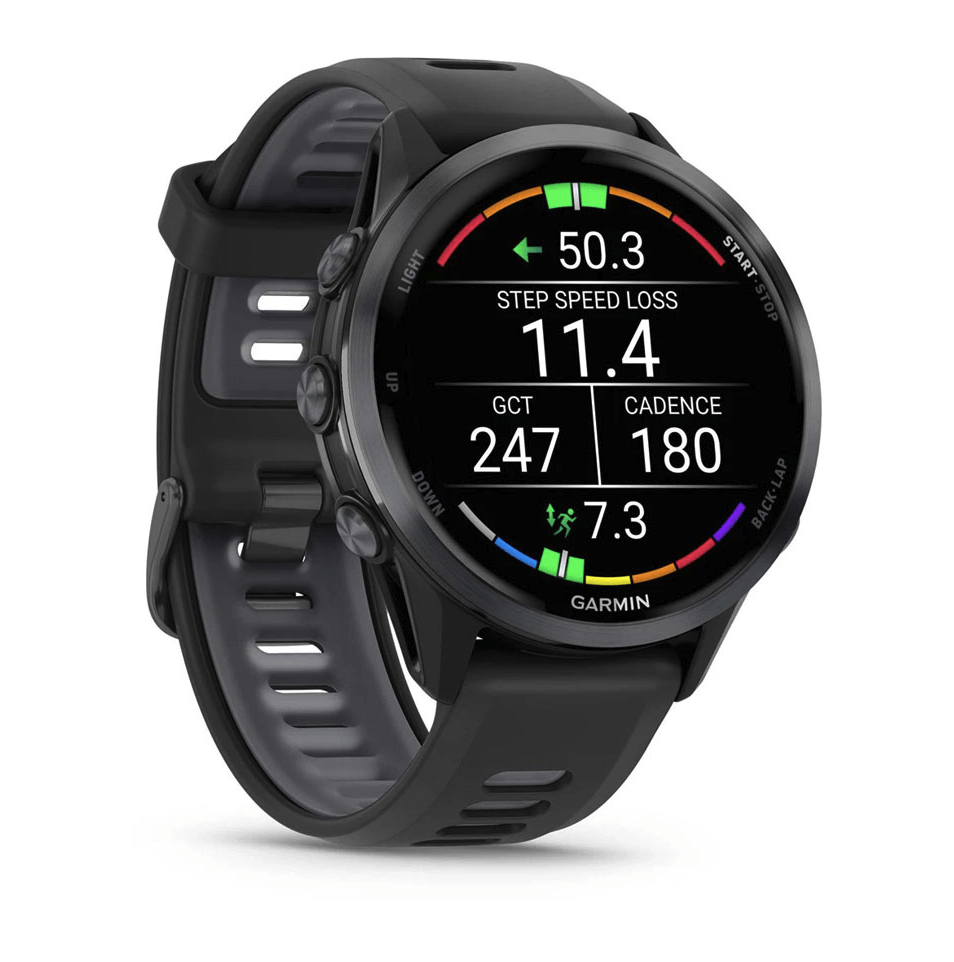 Годинник Garmin Forerunner 970 Black/Yellow DLC Titanium із чорним силіконовим ремінцем 010-02969-10