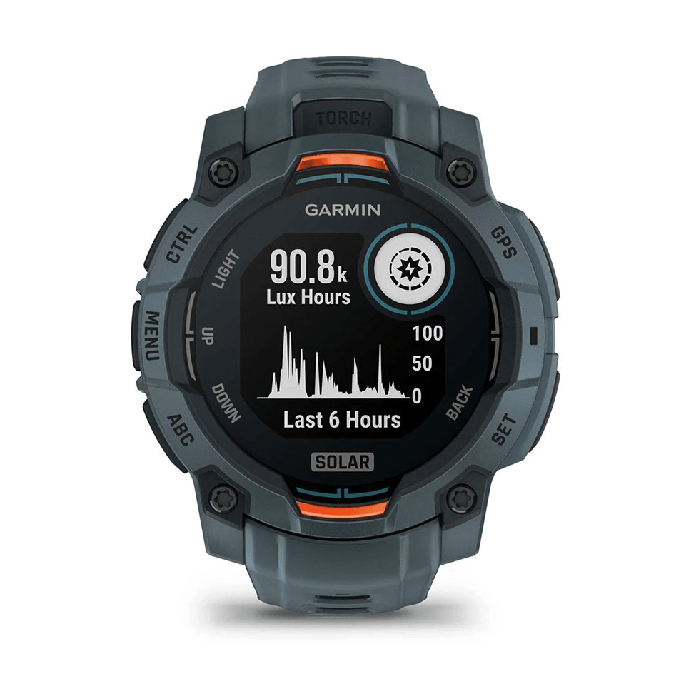 Годинник-навігатор Garmin Instinct 3 Solar 45мм Twilight сірий сірим силіконовим ремінцем 010-02934-01