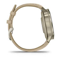 Спортивний годинник Garmin Venu 4 41мм Lunar Gold із шкіряним ремінцем 010-03013-03