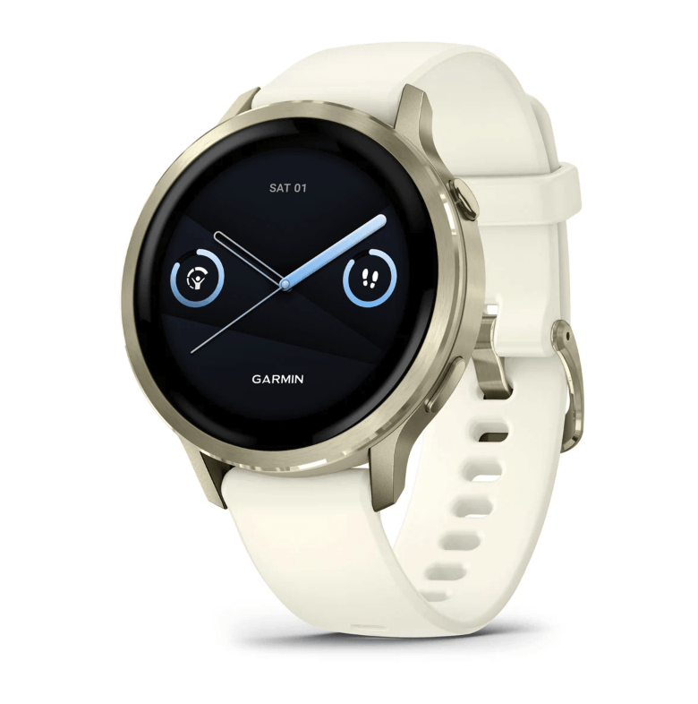 Спортивний годинник Garmin Venu 4 41мм Lunar Gold із силіконовим ремінцем 010-03013-00