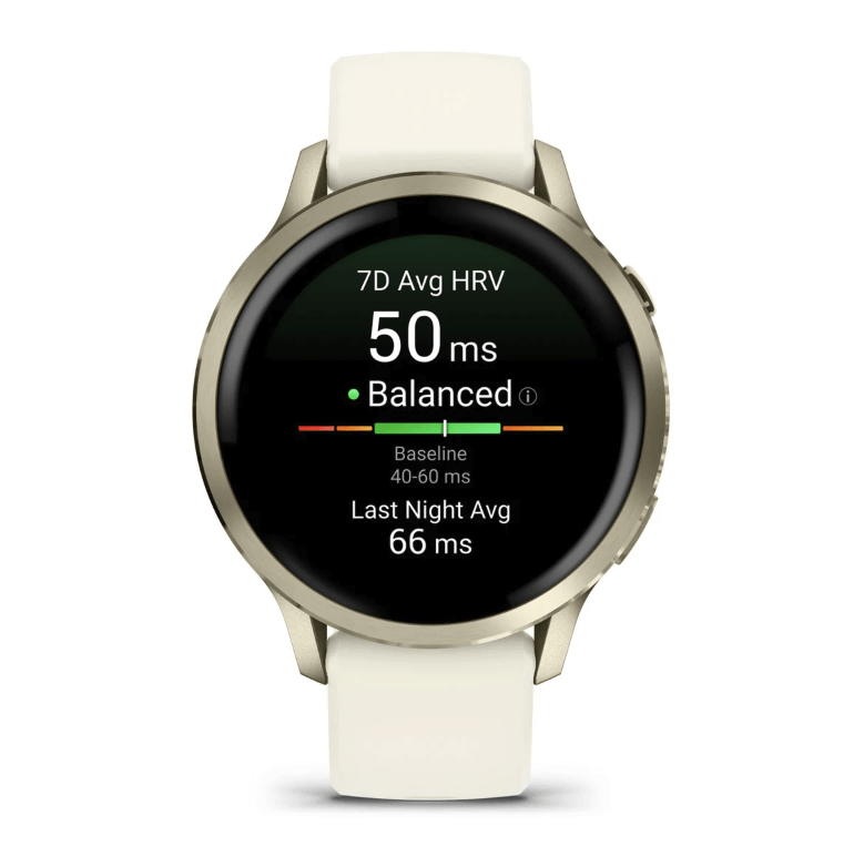Спортивний годинник Garmin Venu 4 41мм Lunar Gold із силіконовим ремінцем 010-03013-00