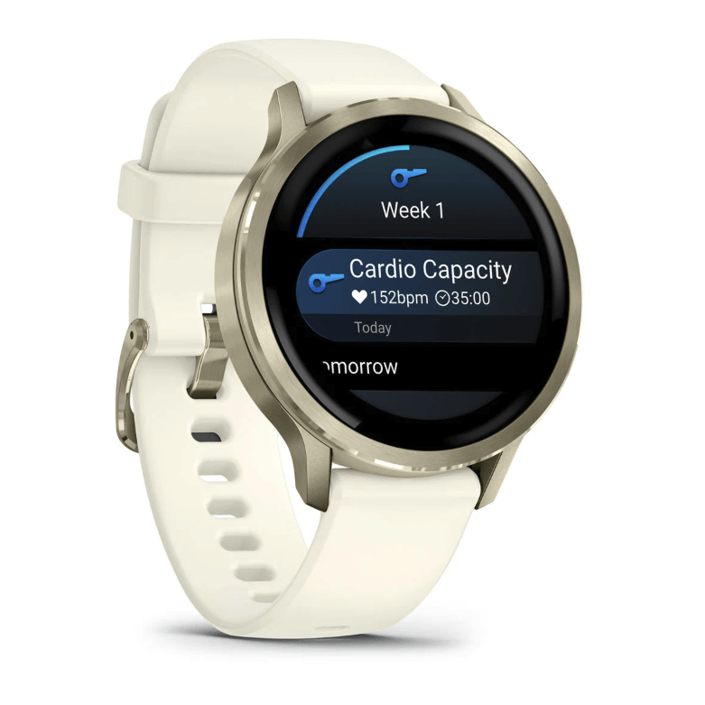 Спортивний годинник Garmin Venu 4 41мм Lunar Gold із силіконовим ремінцем 010-03013-00