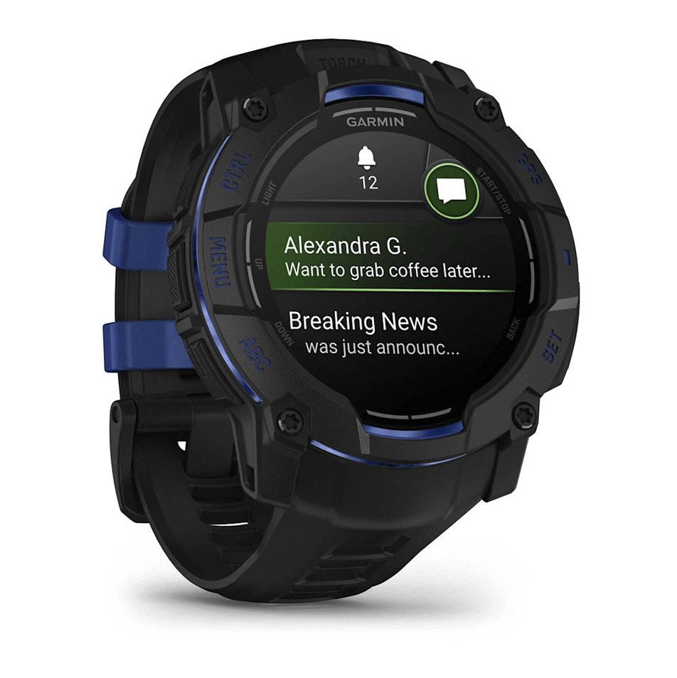 Годинник-навігатор Garmin Instinct 3 Amoled 50мм Black Blue 010-03020-03