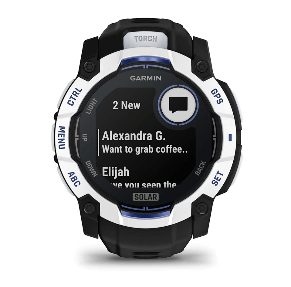 Годинник-навігатор Garmin Instinct 3 Solar 50мм Whitestone Black Blue 010-02935-03