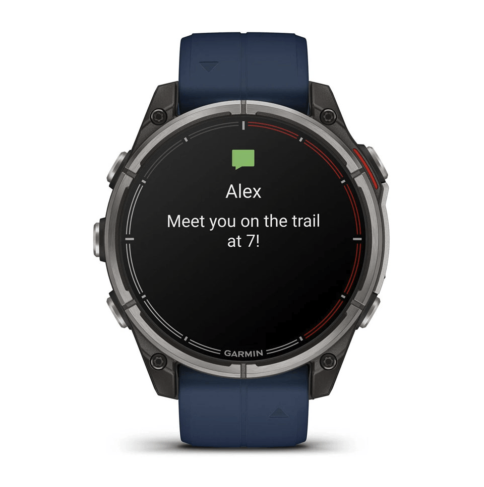 Морський годинник-навігатор Garmin quatix 8 Amoled 47мм Sapphire з синім силіконовим ремінцем 010-02904-51