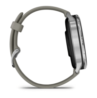 Спортивний годинник Garmin Venu 4 45мм Silver Gray із сірим силіконовим ремінцем 010-03014-01