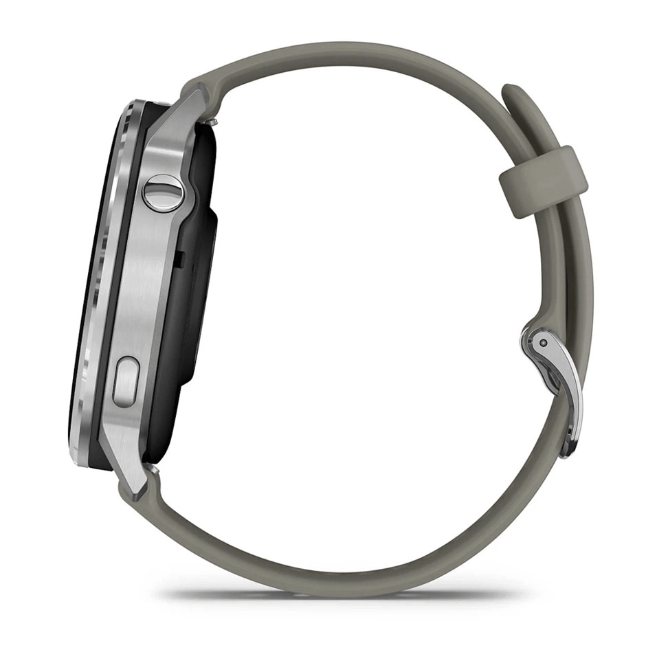 Спортивний годинник Garmin Venu 4 45мм Silver Gray із сірим силіконовим ремінцем 010-03014-01
