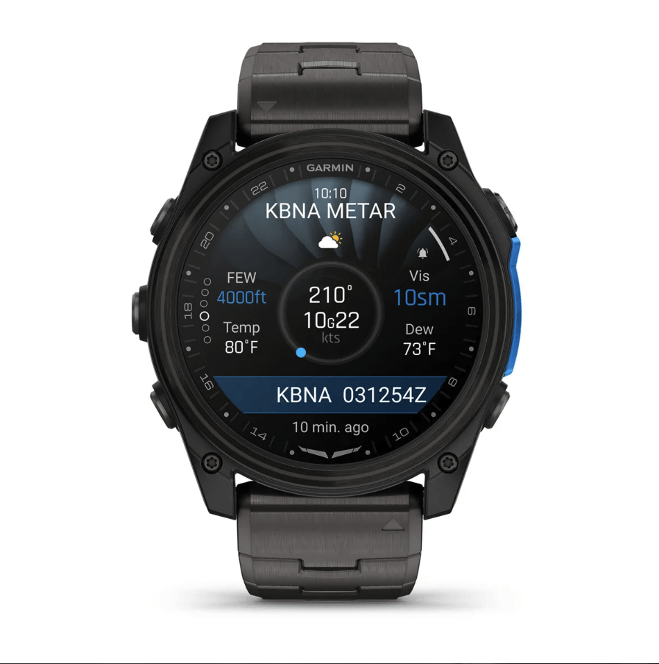 Авіаційний годинник Garmin D2 Mach 2 51мм Carbon Gray DLC Titanium із вентильованим титановим браслетом 010-02905-31 