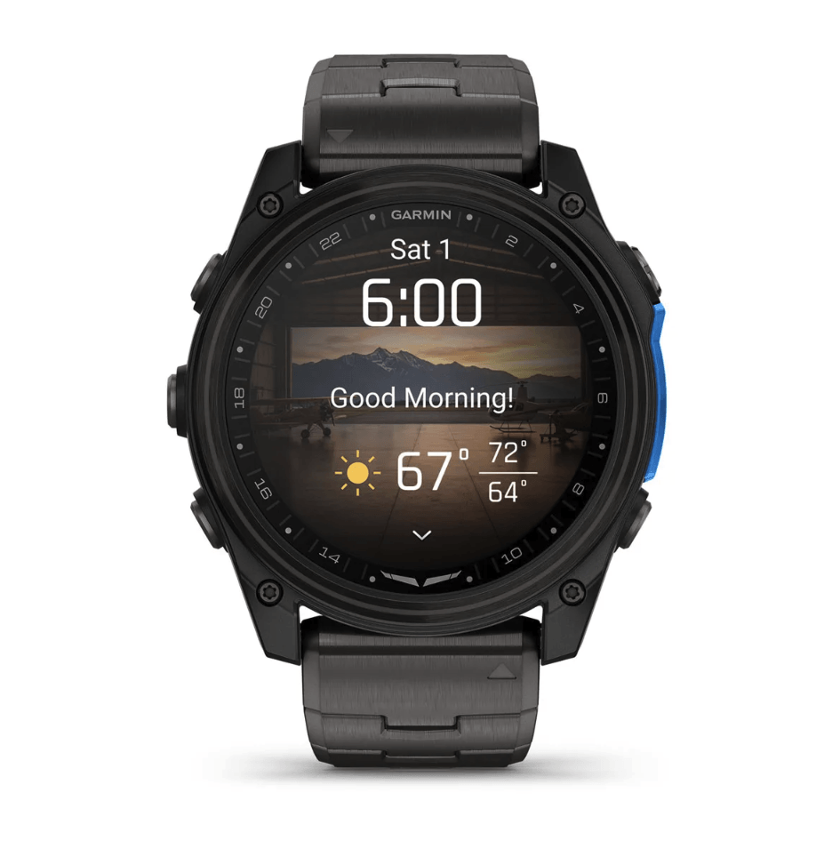 Авіаційний годинник Garmin D2 Mach 2 51мм Carbon Gray DLC Titanium із вентильованим титановим браслетом 010-02905-31 