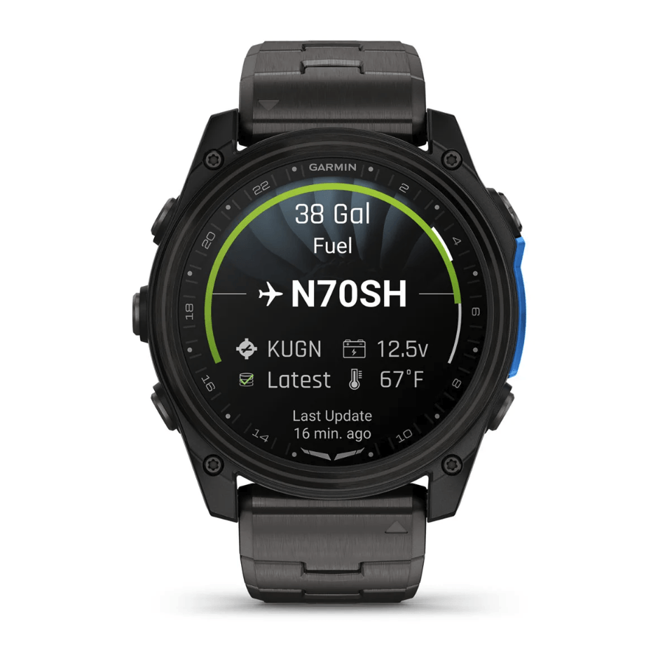 Авіаційний годинник Garmin D2 Mach 2 51мм Carbon Gray DLC Titanium із вентильованим титановим браслетом 010-02905-31 