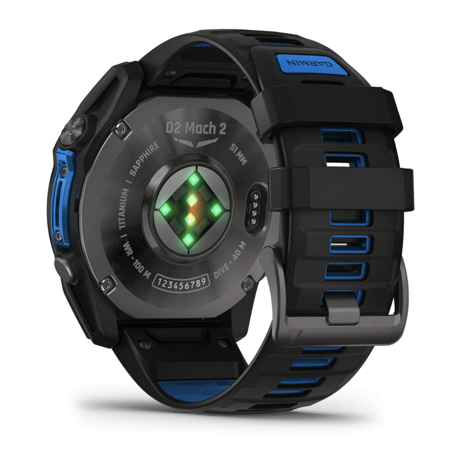 Авіаційний годинник Garmin D2 Mach 2 51мм Carbon Gray DLC Titanium із вентильованим титановим браслетом 010-02905-31 