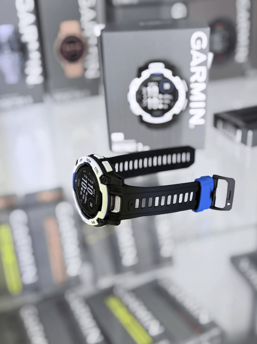 Годинник-навігатор Garmin Instinct 3 Solar 50мм Whitestone Black Blue 010-02935-03
