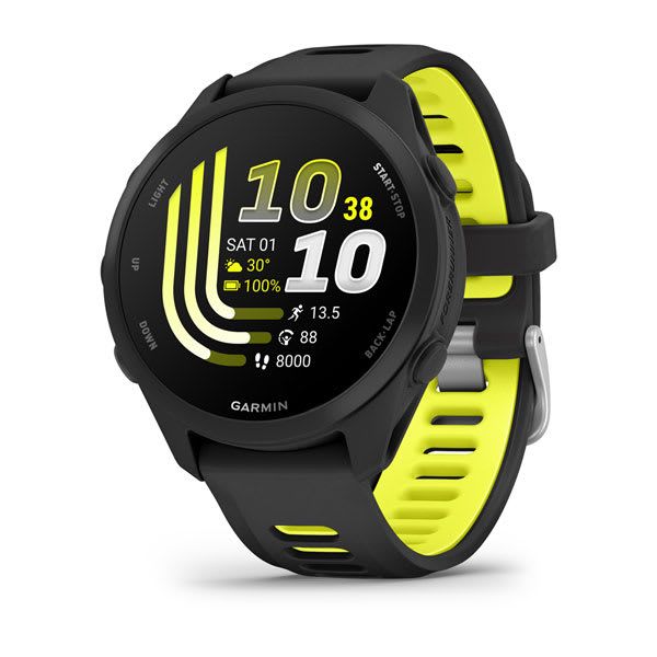Смарт-годинник Garmin Forerunner 170 чорні з чорно-жовтим ремінцем