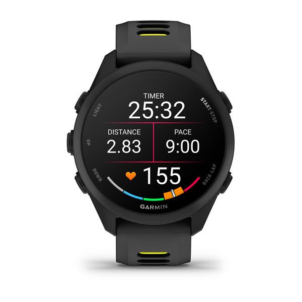 Смарт-годинник Garmin Forerunner 170 чорні з чорно-жовтим ремінцем