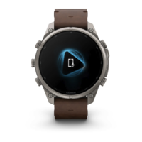 Спортивний годинник Garmin Fenix 9 Pro Amoled inReach 47 мм Titanium із шкіряним ремінцем 010-04336-41