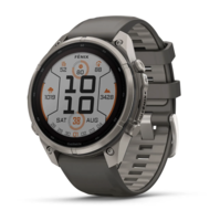 Спортивний годинник Garmin Fenix 9 Pro Solar inReach 47 мм Titanium із силіконовим сірим ремінцем 010-04338-01