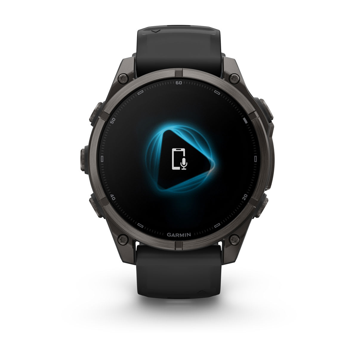 Спортивний годинник Garmin Fenix 9 47 мм Carbon Gray DLC із чорним силіконовим ремінцем 010-04762-11