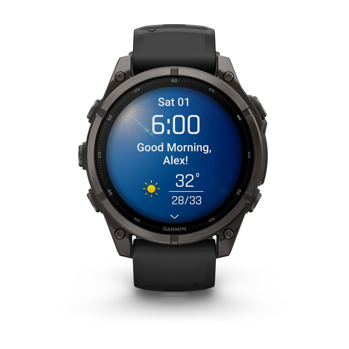 Спортивний годинник Garmin Fenix 9 47 мм Carbon Gray DLC із чорним силіконовим ремінцем 010-04762-11