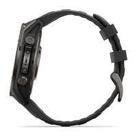 Спортивний годинник Garmin Fenix 9 47 мм Carbon Gray DLC із чорним силіконовим ремінцем 010-04762-11