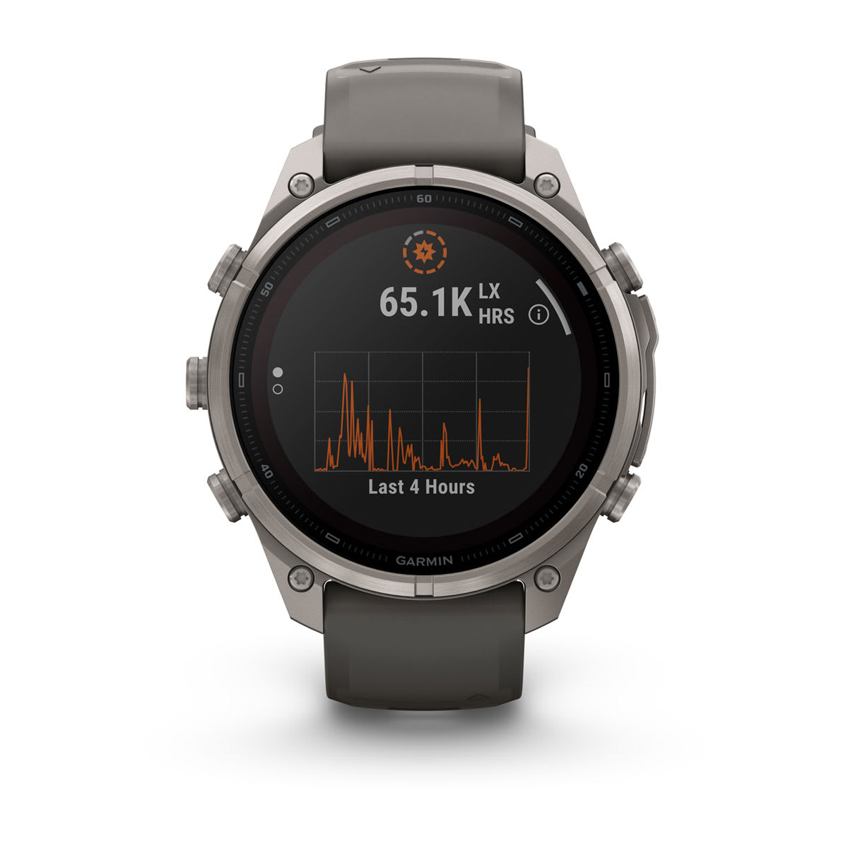 Спортивний годинник Garmin Fenix 9 Pro Solar 47 мм Titanium із темно-сірим силіконовим ремінцем 010-04338-01