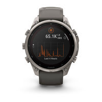 Спортивний годинник Garmin Fenix 9 Pro Solar 47 мм Titanium із темно-сірим силіконовим ремінцем 010-04338-01