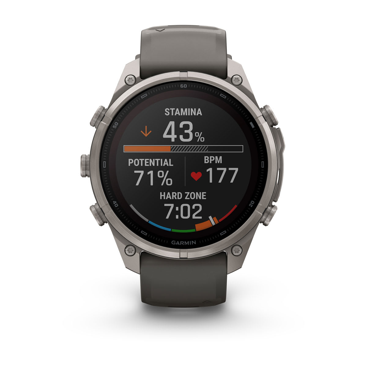 Спортивний годинник Garmin Fenix 9 Pro Solar 47 мм Titanium із темно-сірим силіконовим ремінцем 010-04338-01