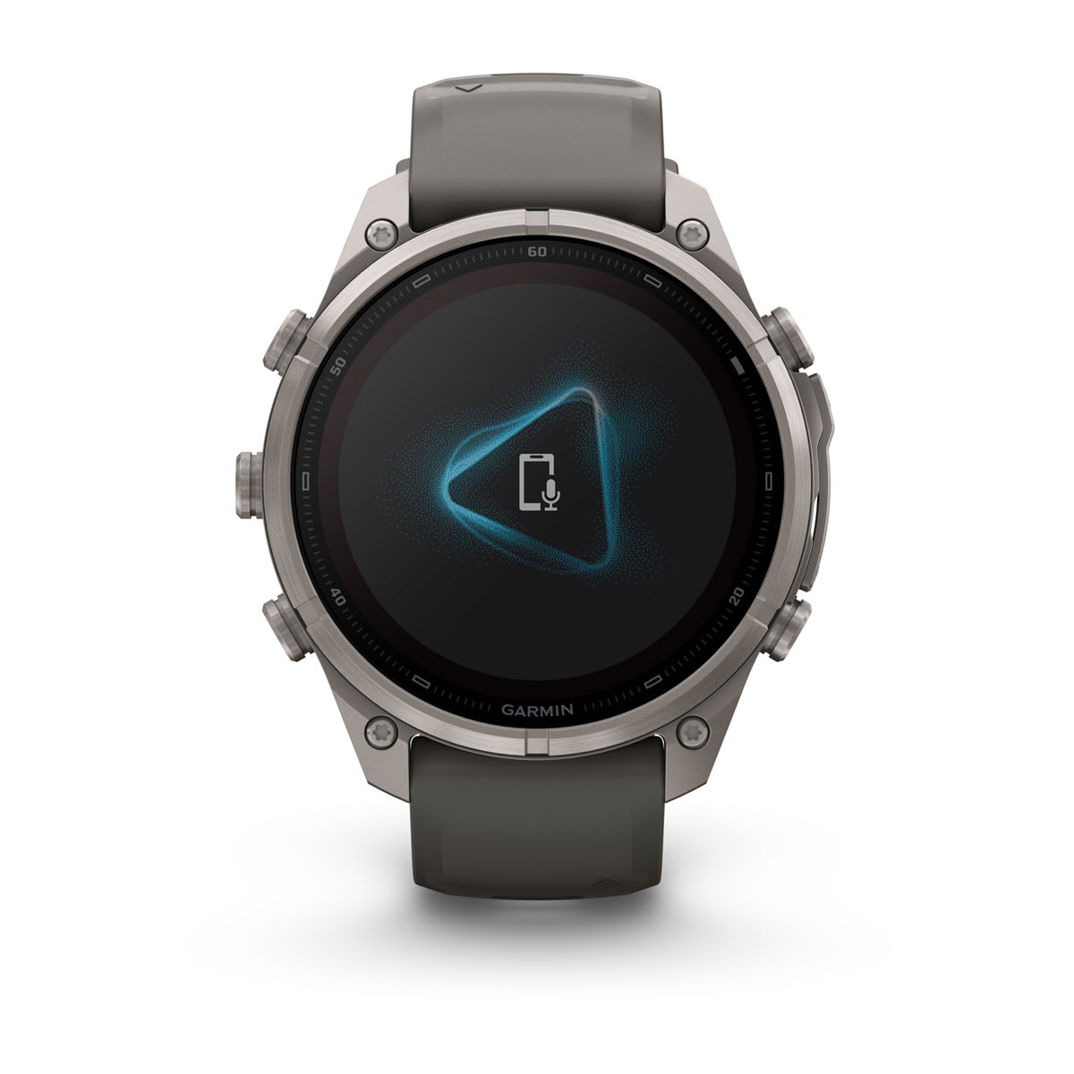 Спортивний годинник Garmin Fenix 9 Pro Solar 47 мм Titanium із темно-сірим силіконовим ремінцем 010-04338-01