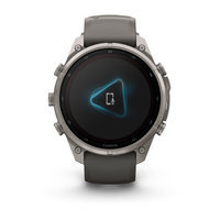 Спортивний годинник Garmin Fenix 9 Pro Solar 47 мм Titanium із темно-сірим силіконовим ремінцем 010-04338-01