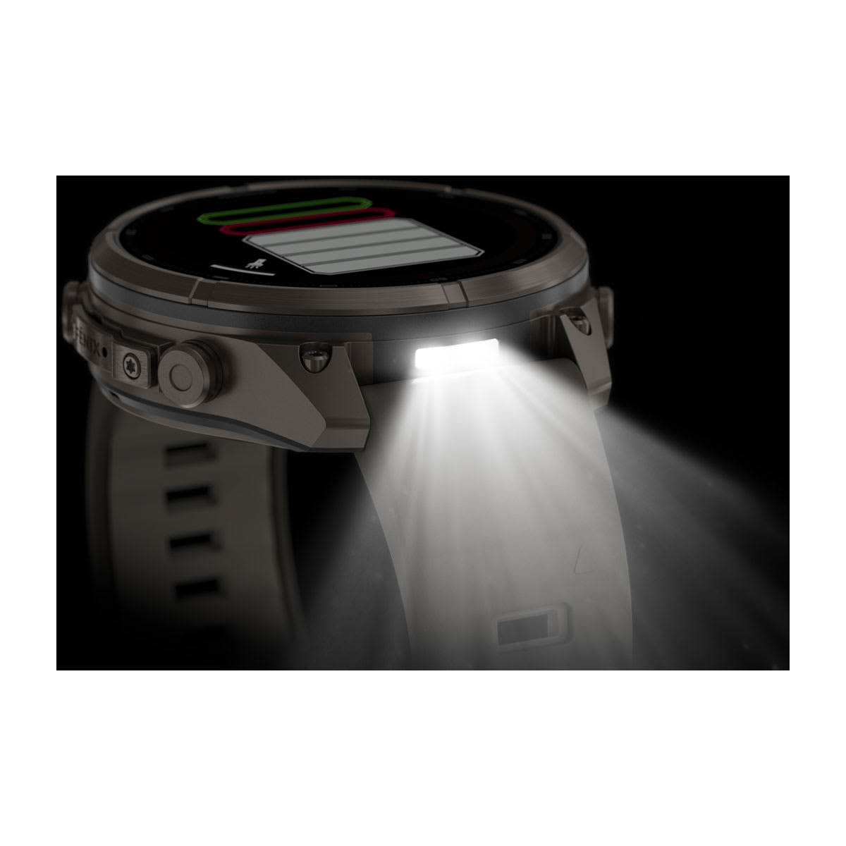 Спортивний годинник Garmin Fenix 9 Pro Solar 47 мм Titanium із темно-сірим силіконовим ремінцем 010-04338-01