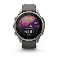 Спортивний годинник Garmin Fenix 9 Pro Solar 47 мм Titanium із темно-сірим силіконовим ремінцем 010-04338-01