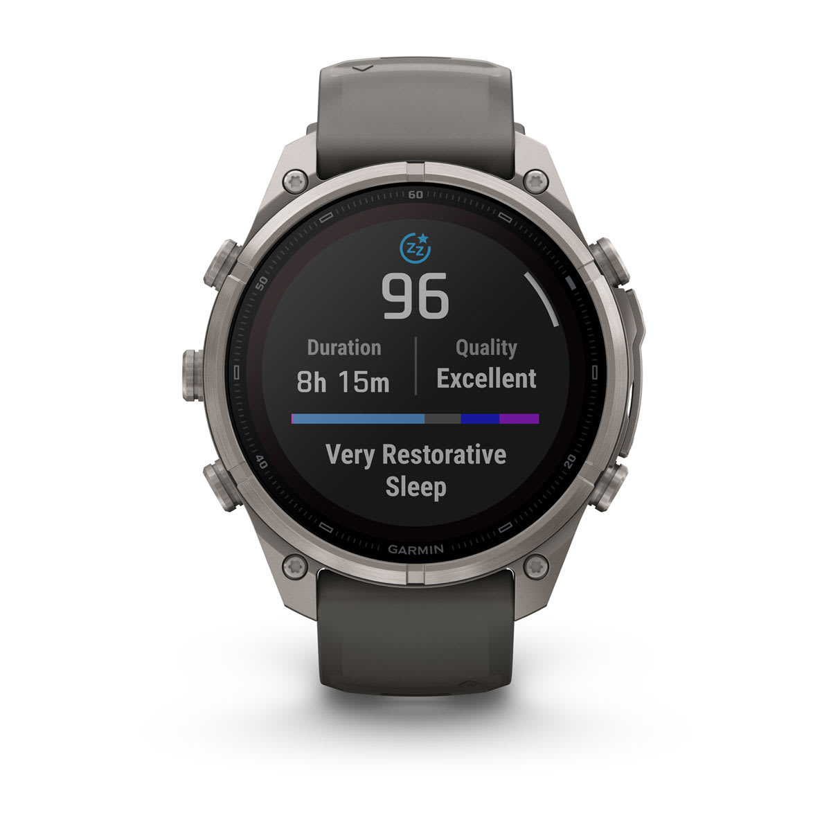 Спортивний годинник Garmin Fenix 9 Pro Solar 47 мм Titanium із темно-сірим силіконовим ремінцем 010-04338-01