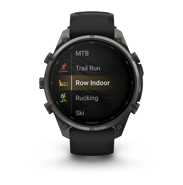 Спортивний годинник Garmin Fenix 9 Pro Amoled inReach 47 мм Titanium із чорно-сірим силіконовим ремінцем 010-04336-11