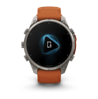Спортивний годинник Garmin Fenix 9 Pro Amoled inReach 47 мм Titanium із помаранчевим силіконовим ремінцем 010-04336-01