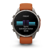 Спортивний годинник Garmin Fenix 9 Pro Amoled inReach 47 мм Titanium із помаранчевим силіконовим ремінцем 010-04336-01