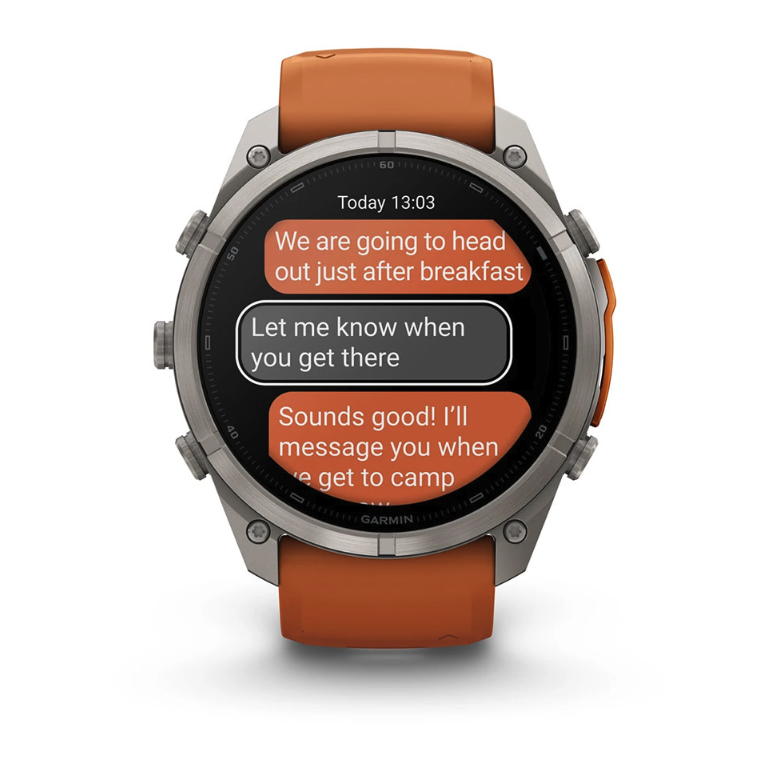 Спортивний годинник Garmin Fenix 9 Pro Amoled 51мм Titanium із помаранчевим силіконовим ремінцем 010-04337-01