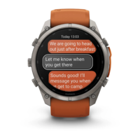 Спортивний годинник Garmin Fenix 9 Pro Amoled 51мм Titanium із помаранчевим силіконовим ремінцем 010-04337-01