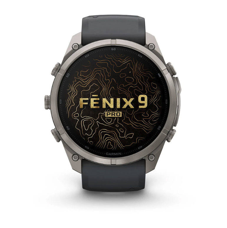 Спортивний годинник Garmin Fenix 9 Pro Amoled 51мм Titanium із сірим силіконовим ремінцем 010-04337-21